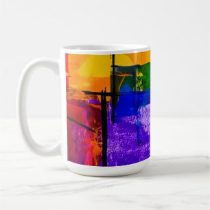 Mug Champ de couleur de la ville néon