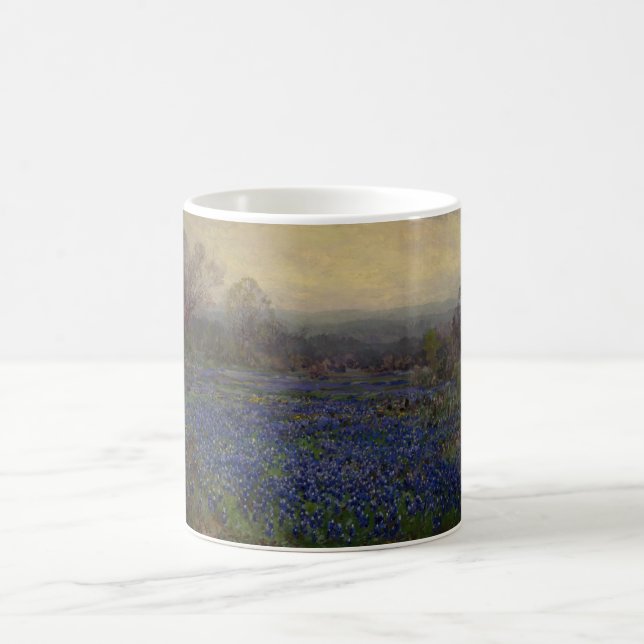Mug Champ de fleurs de bleuets (paysage rural) (Centre)