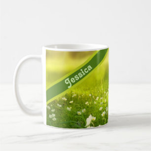 Mug Champ de fleurs d'été personnalisé
