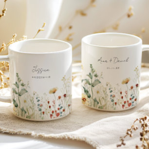 Mug Champ de Fleurs Sauvages d'Été Cadeau de Mariage D