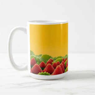 Mug Champ de Fraises Rouge Vibrant