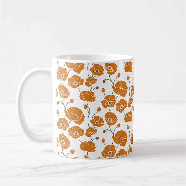 Mug Champ de pavots orange (Gauche)