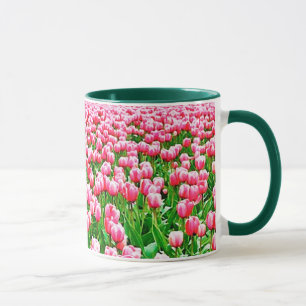 Mug Champ des tulipes roses