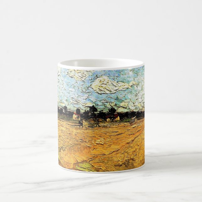 Mug Champ labouré (les Sillons) de Vincent van Gogh (Centre)