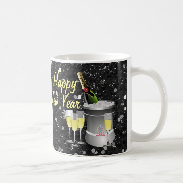 Mug Champagne effrayante par bonne année (Droite)