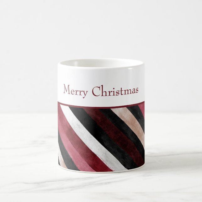 Mug Champagne Rose Bourgogne Noir Rayures   (Centre)