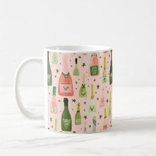 Mug Champagne rose et Motif des étoiles