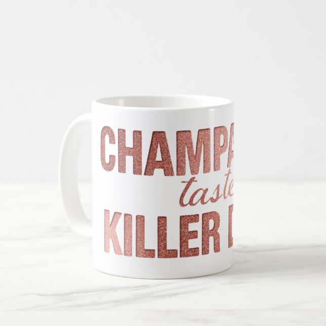 Mug Champagne Taste Killer Dink - Rose Gold Pickleball (Devant gauche)