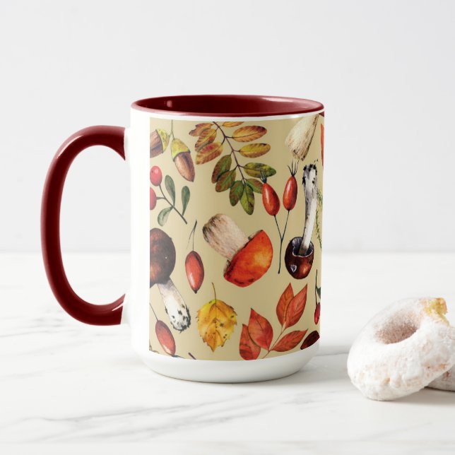 Mug Champignons d'automne (Avec donut)