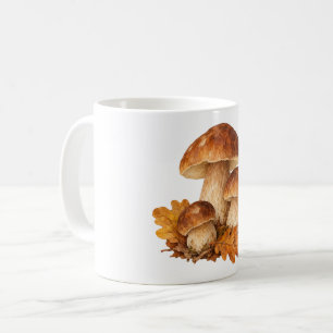 Mug Champignons et feuilles de chêne tombées