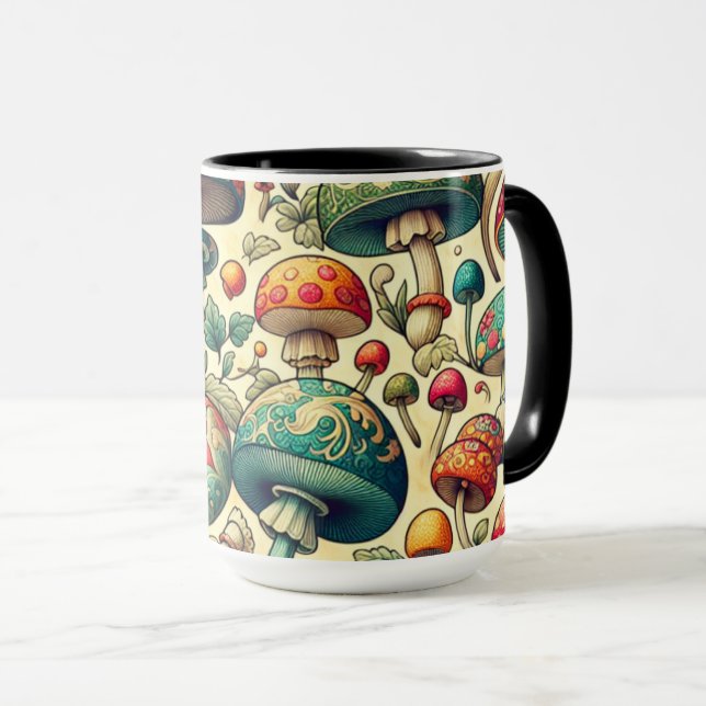Mug Champignons Fantaisie (Devant droit)