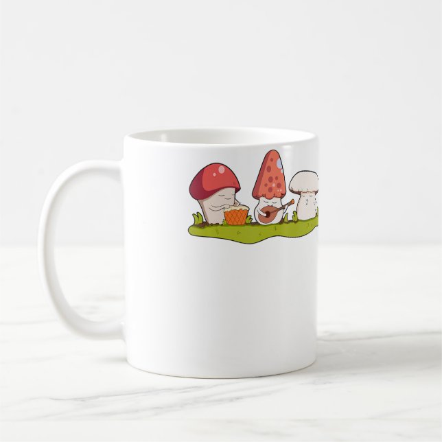 Mug Champignons Jouant de la Musique - Botaniste Fleur (Gauche)