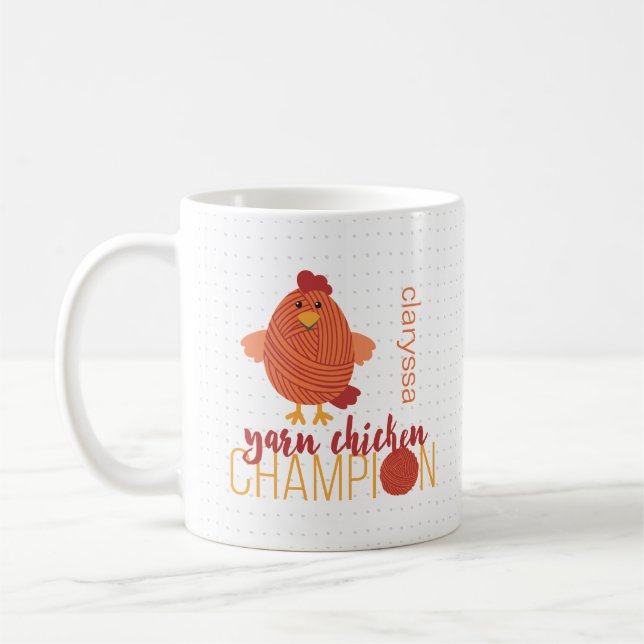 Mug Champion de poulet rouge et orange (Gauche)