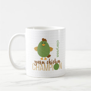 Mug Champion de poulet vert et Brown en fils