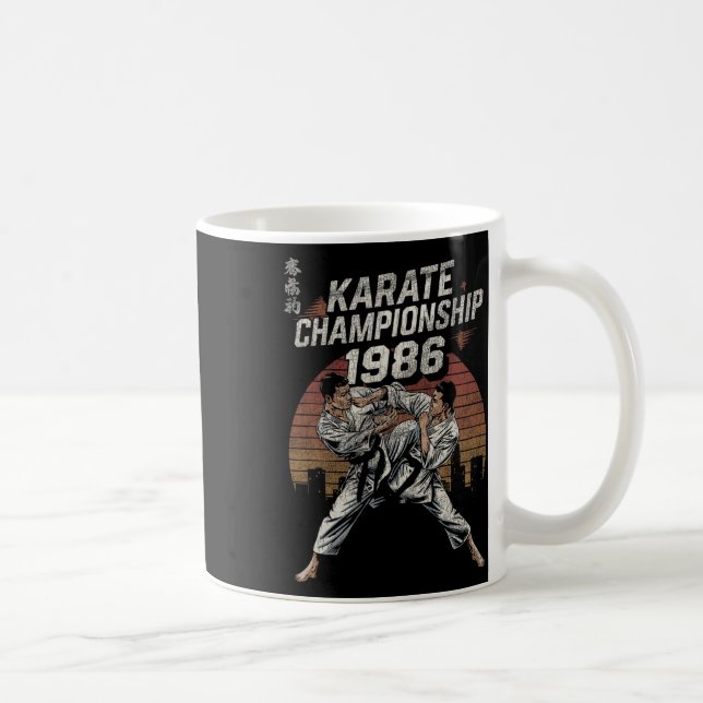 Mug Championnat de karaté 1986 Style Vintage (Droite)
