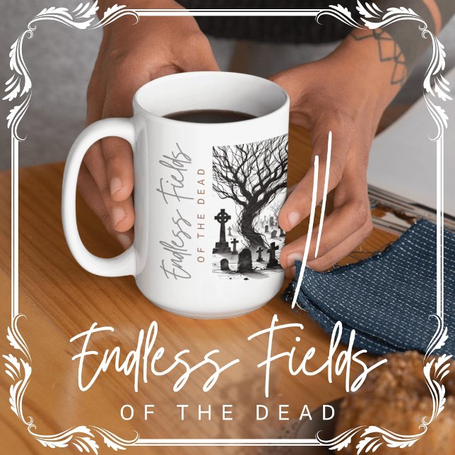 Mug Champs sans fin des morts (Endless Fields of the Dead cover from The Beekeeper Store)