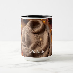 Mug Chandail d'automne, Feuille, Citrouille Pinecones