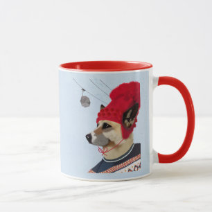Mug Chandail de chien en ski