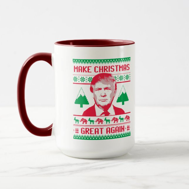 Mug Chandail de Noël d'atout - faites à Noël grand Aga (Gauche)