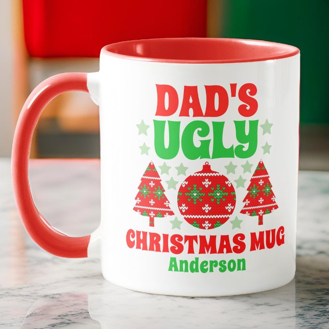 Mug Chandail de Noël moche de papa personnalisé (Créateur téléchargé)