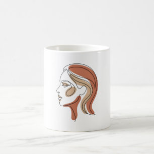 Mug Chandail graphique minimaliste d'art de visage abs