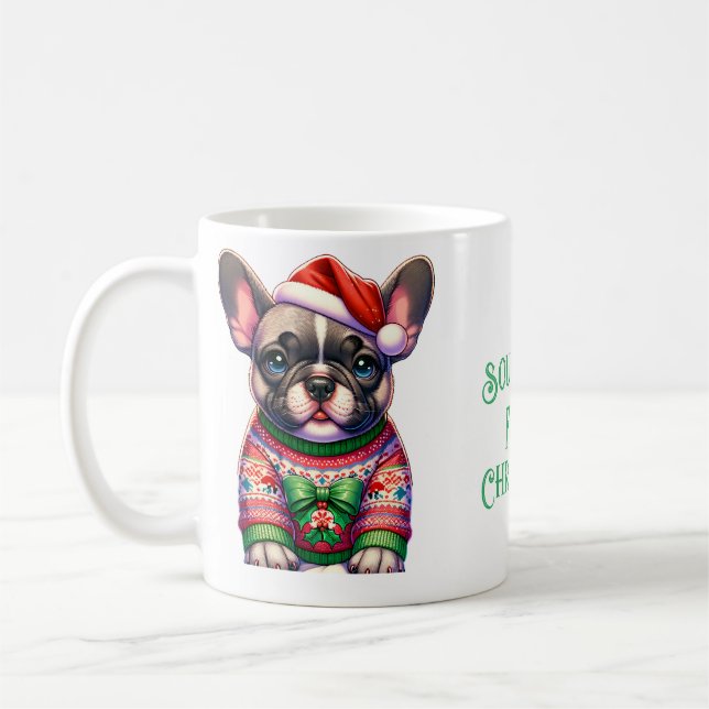 Mug Chandail moche de Noël Sourpug (Gauche)
