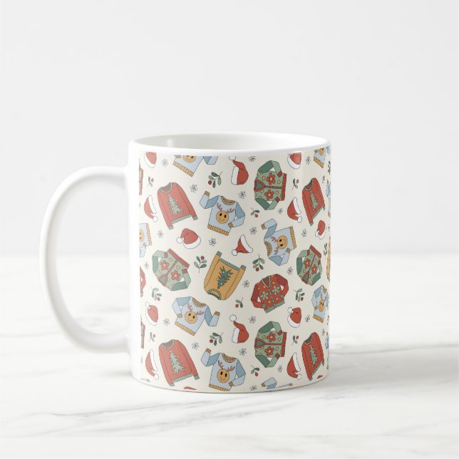 Mug Chandails de Noël et Motif Casquette (Gauche)