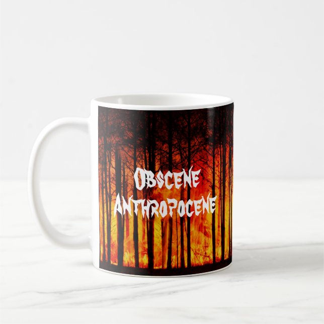 Mug Changement climatique obscène de l'Anthropocène (Gauche)