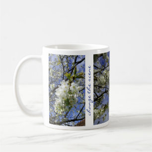 Mug Changer de scène Citation Inspirationnelle Fleurs 
