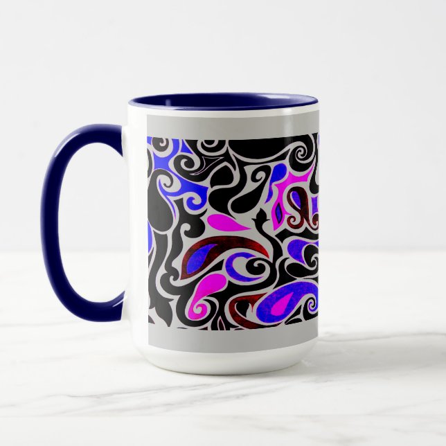 Mug Changer la couleur Wacky Retro Swirl (Gauche)