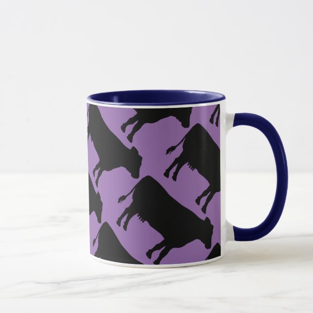 Mug Changer la vache noire Arrière - plan (Droite)