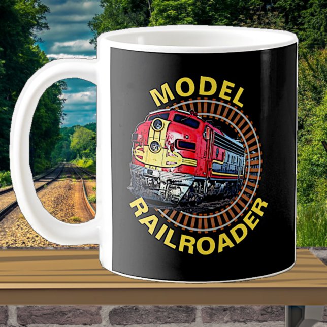 Mug Changer le modèle de texte Railroad Red Yellow Die (Créateur téléchargé)
