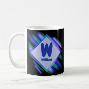 Mug Changer le nom initial, peinture douce - W X Y Z