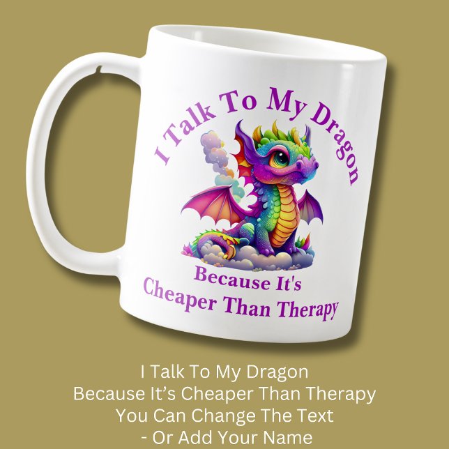 Mug Changer Le Texte, Parlez À Dragon Moins Cher Que L (Créateur téléchargé)