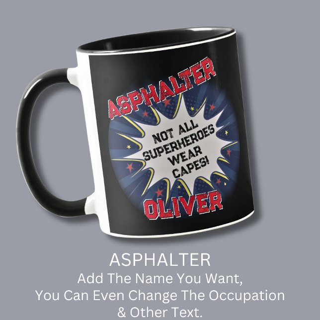 Mug Changer N'Importe Quel Texte, ASPHALTER, Pas Tous  (Créateur téléchargé)