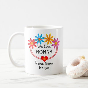 Mug Changer TOUS LES Noms Enfants NONNA Flower Heart