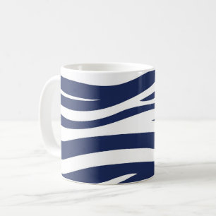 Mug Chanson de la marine bleu marine vagues fluides