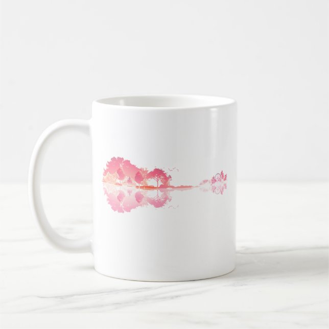 Mug Chanson de la nature : Art guitare du paysage fore (Gauche)