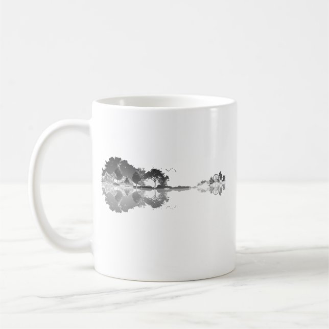 Mug Chanson de la nature : Art guitare du paysage fore (Gauche)