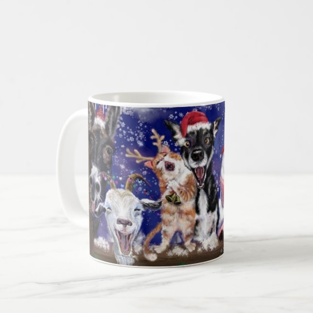 Mug Chanson de Noël - Fête des animaux (Devant gauche)