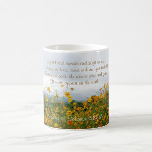 Mug Chanson de Salomon 2:10-12, Verse de la Bible, Fle