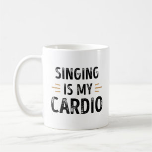 Mug Chant amusant est mon Cardio - Singer Cadeau