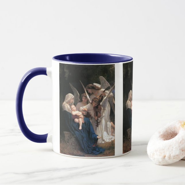 Mug Chant des Anges (1881) par Bouguereau (Avec donut)