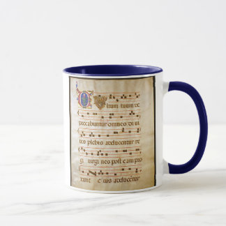 Mug chant manuscript.jpg, chant grégorien : , Le "Cu…