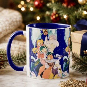 Mug Chanteurs de Noël vintage sous les étoiles
