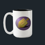 Mug Chanukah Toupie<br><div class="desc">Toupie Dorée sur Mug</div>
