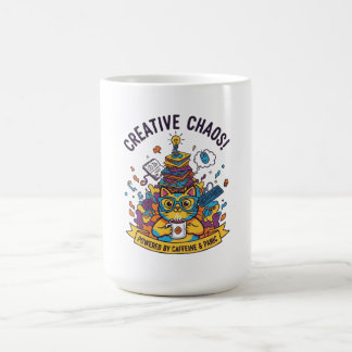Mug Chaos créatifs" Chat drôle pour les artistes et le