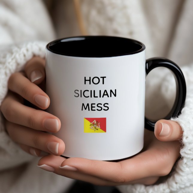 Mug Chaos Sicilien Torride (Hot Sicilian Mess Mug
Funny Mug with Flag of Sicily)