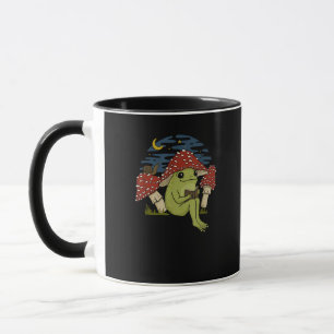 Mug Chapeau de champignon de grenouille lisant un livr