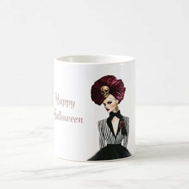 Mug Chapeau de cirque d'Halloween crâne féminin (Centre)